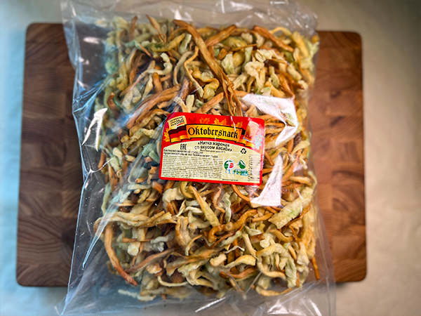 Нитка ЖАРЕНАЯ "Васаби" Oktobersnack 1 кг (сырный продукт) в Бийске