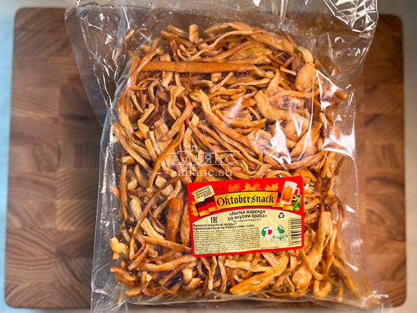 Нитка ЖАРЕНАЯ "Краб" Oktobtersnak 1 кг (сырный продукт) в Бийске