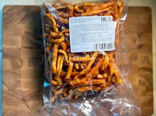 Фрайчизы со вкусом чеснок (100 гр.): Нитка ЖАРЕНАЯ  Oktobersnack1 кг (сырный продукт)