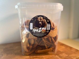 Сырные шарики ПАРМЕЗАН (0,5 кг): Ведро Ржаные гренки со вкусом Баварские колбаски (1 кг)