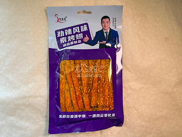 Мучные полоски ФИОЛЕТОВЫЕ со вкусом острых куриных крылышек 76 гр в Бийске