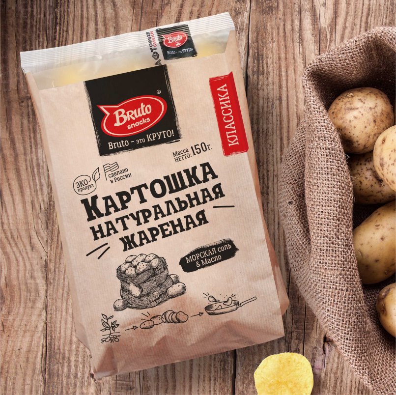 Картофель «Бруто» с солью 130 гр. в Бийске